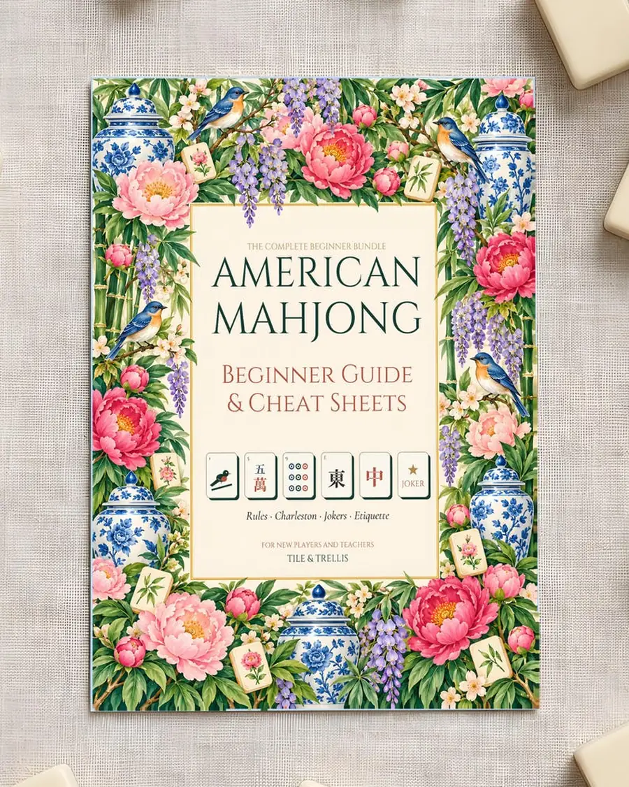 American Mahjong Cheat Sheet and Beginner Guide, Printable Rules, Charleston Card, Joker Rules, Practice Drills